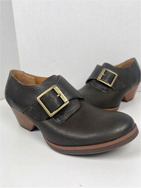 KORKS Women’s Size 8.5M Black Leather Little Monk Strap Slip On Bootie / Shootie